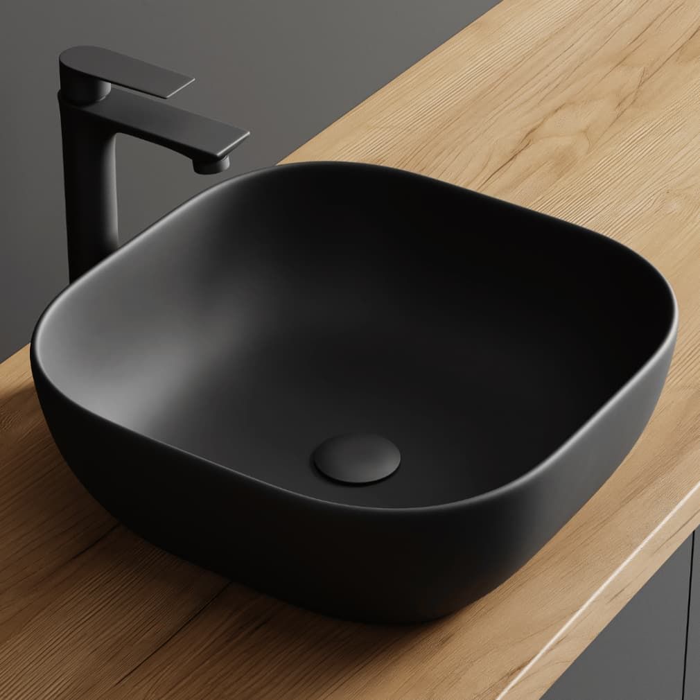 Aufsatzwaschbecken 42 cm schwarz